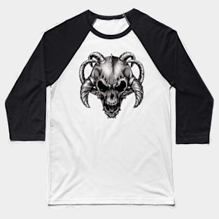 devil skull demon Baseball T-Shirt